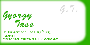 gyorgy tass business card